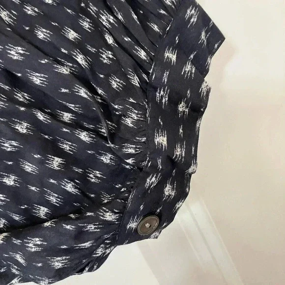 Rebecca Taylor Ikat Print Smocked Cotton Shirred dress Size M NWT - Picture 7 of 8